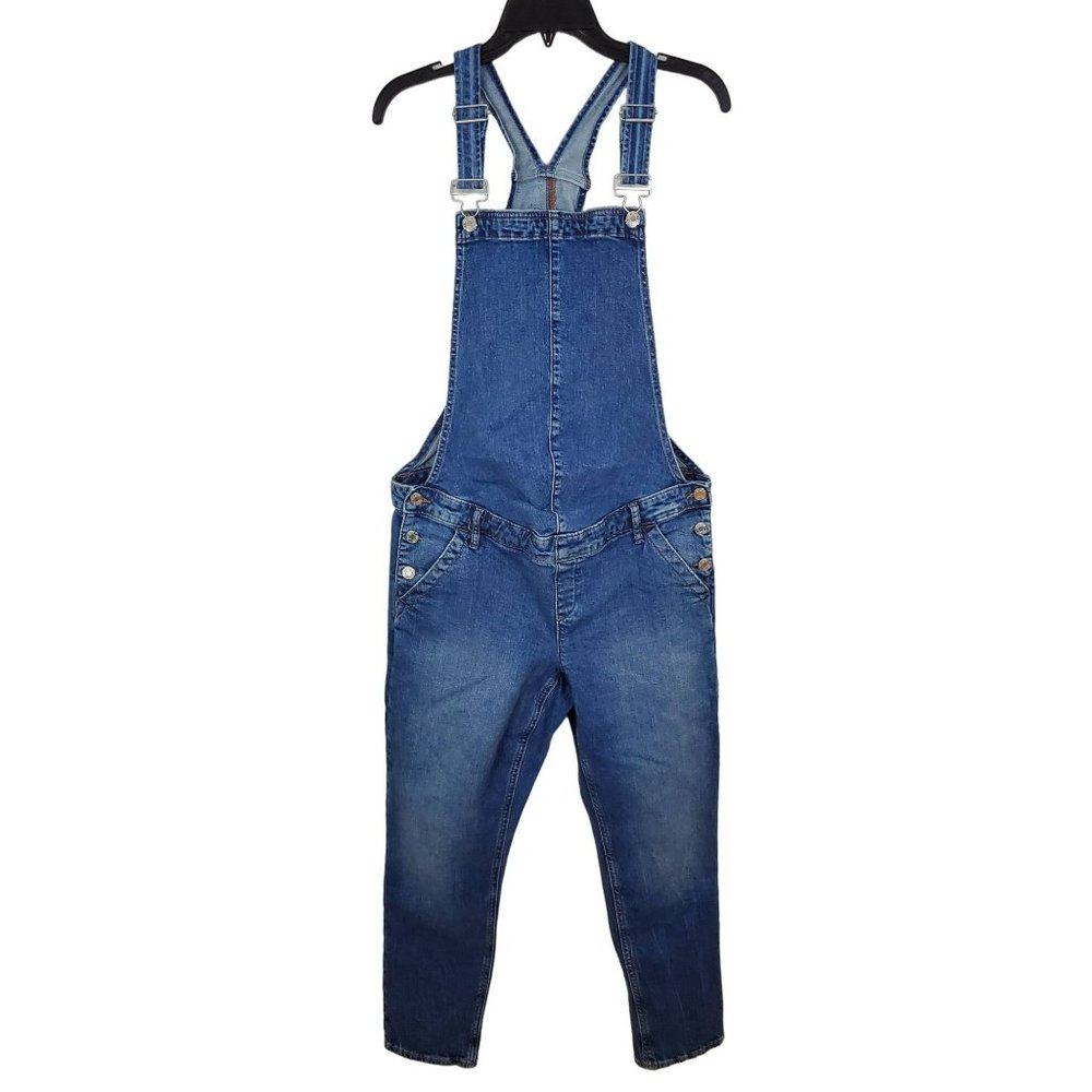 GAP Blue Denim Maternity Bib Overalls M